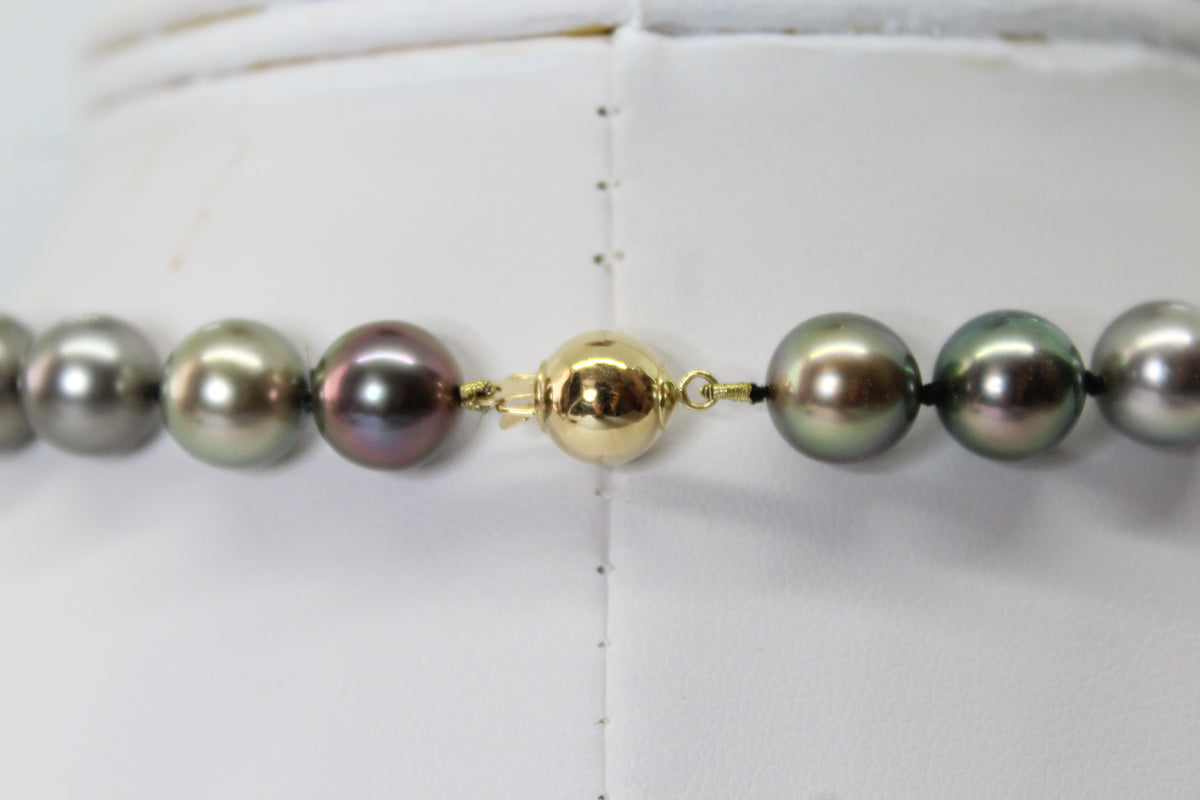 Collier En Or 18k Avec Perle De Tahiti Authentique - Livré Avec Certificat