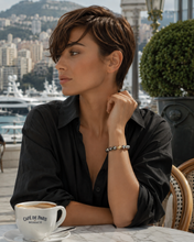 Charger l'image dans la galerie, Bracelet VAHINE – Perles Noires Multicolores de Tahiti &amp; Fermoir Or 18K