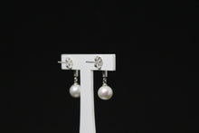 Charger l&#39;image dans la galerie, BO IVA – Boucles d’oreilles en perles blanches rondes &amp; zirconium sur argent 925