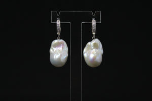 BO Baroque PAE – Boucles d’oreilles perles baroques & argent 925 zirconium