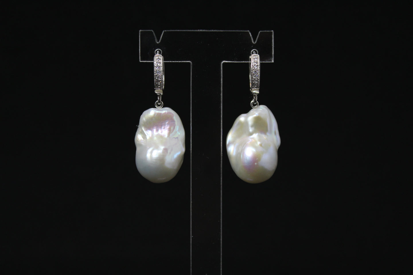 BO Baroque PAE – Boucles d’oreilles perles baroques & argent 925 zirconium