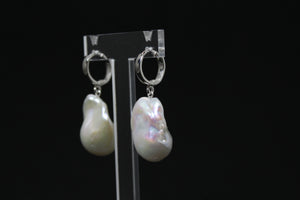 BO Baroque PAE – Boucles d’oreilles perles baroques & argent 925 zirconium