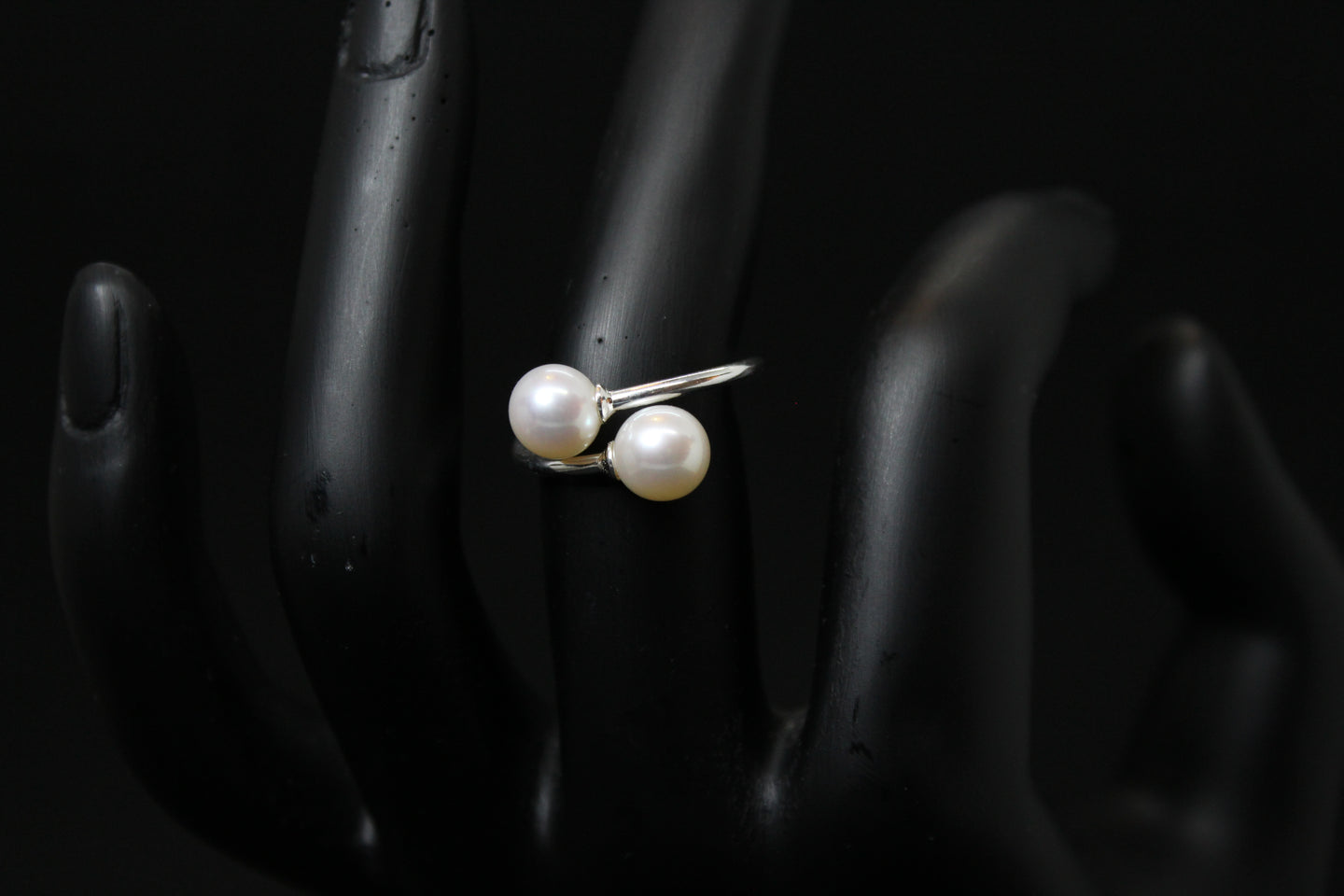 Bague Toi & Moi – Duo de Perles Blanches en Argent 925