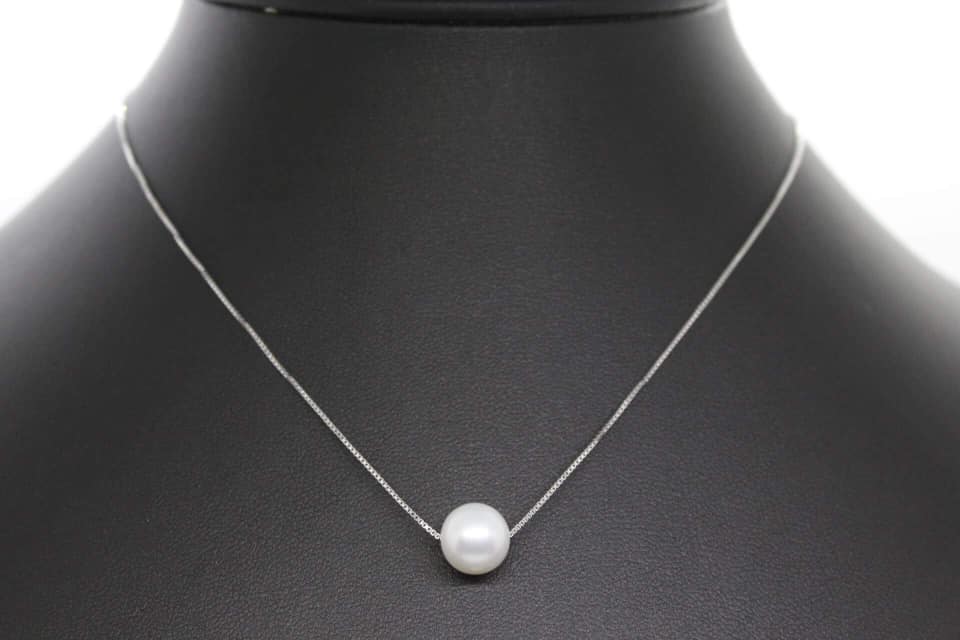 Collier HINA : Perle d'eau douce avec chaîne en Argent